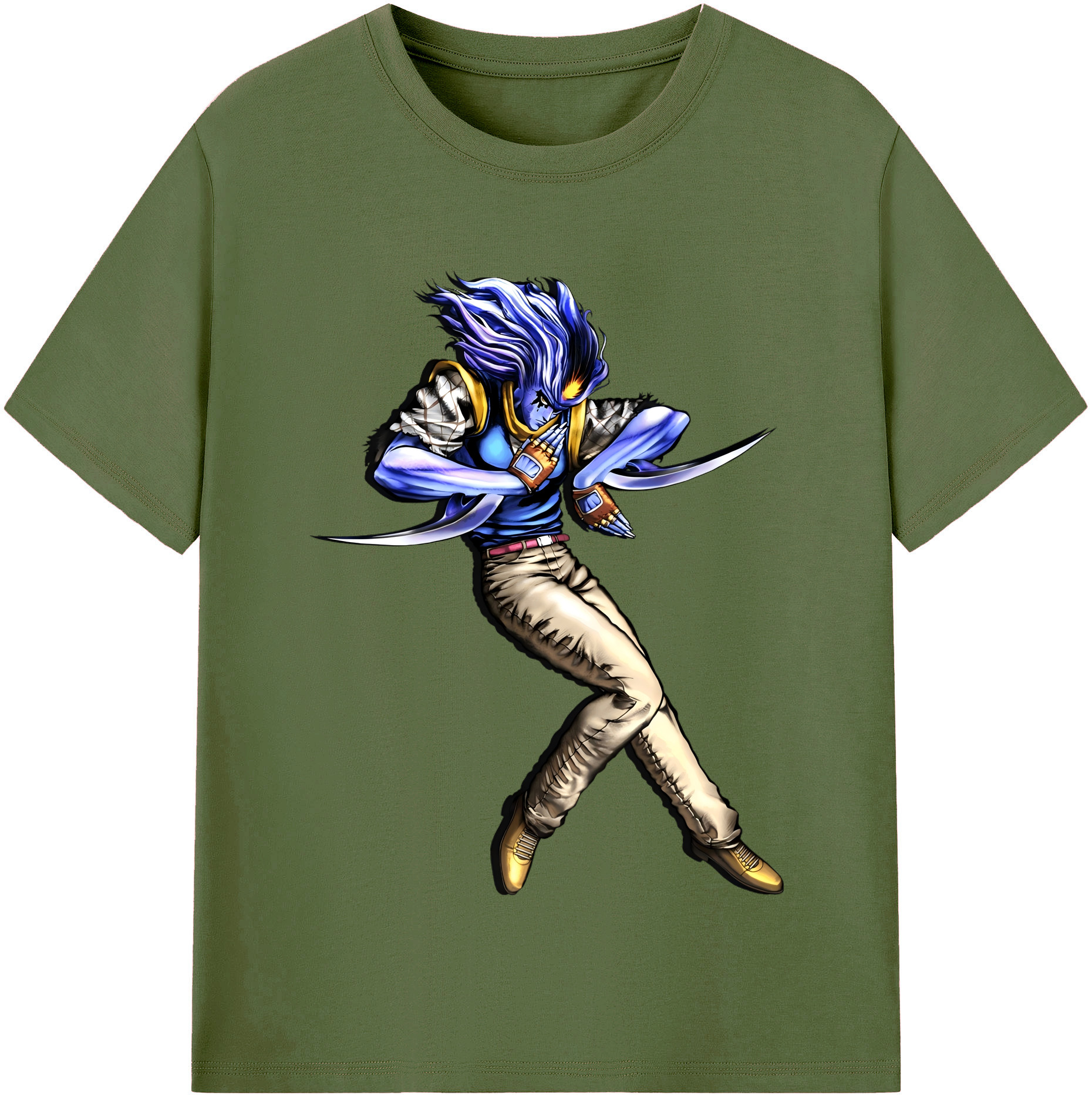 （画像用） ジョジョの奇妙な冒険 JoJo's Bizarre Adventure 綿100％半袖Tシャツ（フロントプリント）